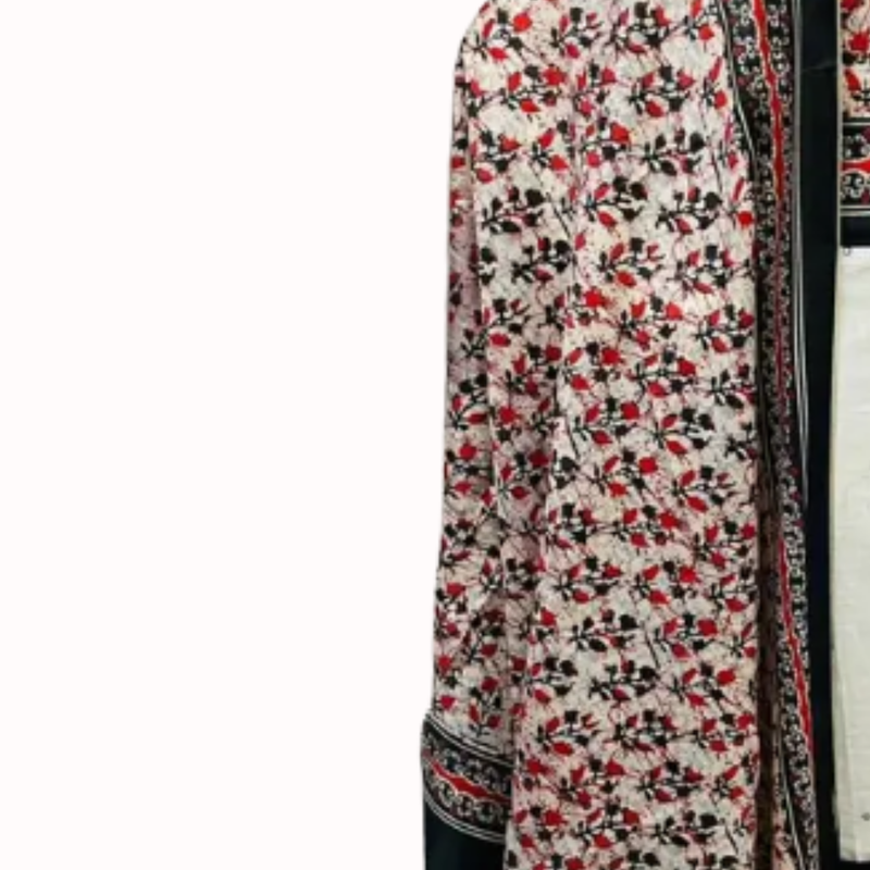Black Silk Dupatta I Women's Printed Dupatta (Black)