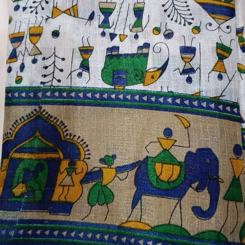 Block print Bamboo Art Silk Dupatta I Women's Printed Dupatta
