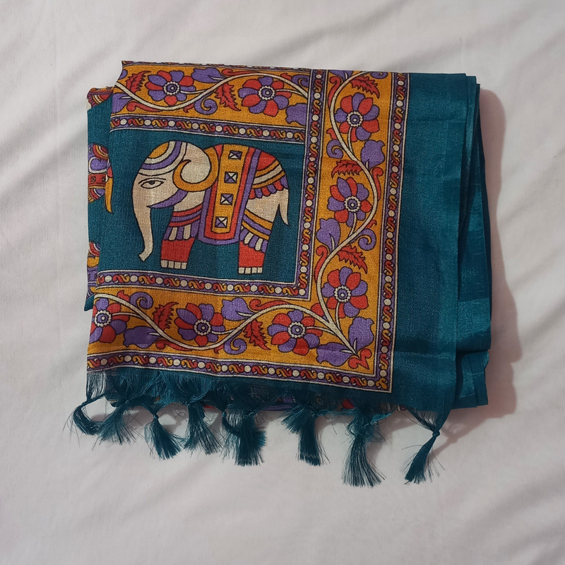 Block print Handloom Art Silk Dupatta I Women's Printed Dupatta