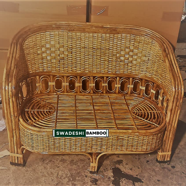 2 seater bamboo sofa set