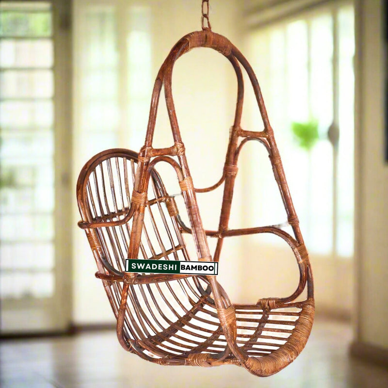 Indoor and Outdoor Bamboo Cane Jhula for Balcony | Size- Medium