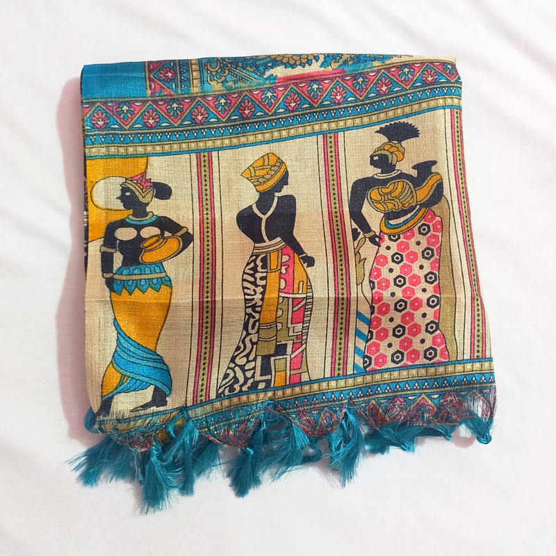 Block print Handloom Art Silk Dupatta I Women's Printed Dupatta