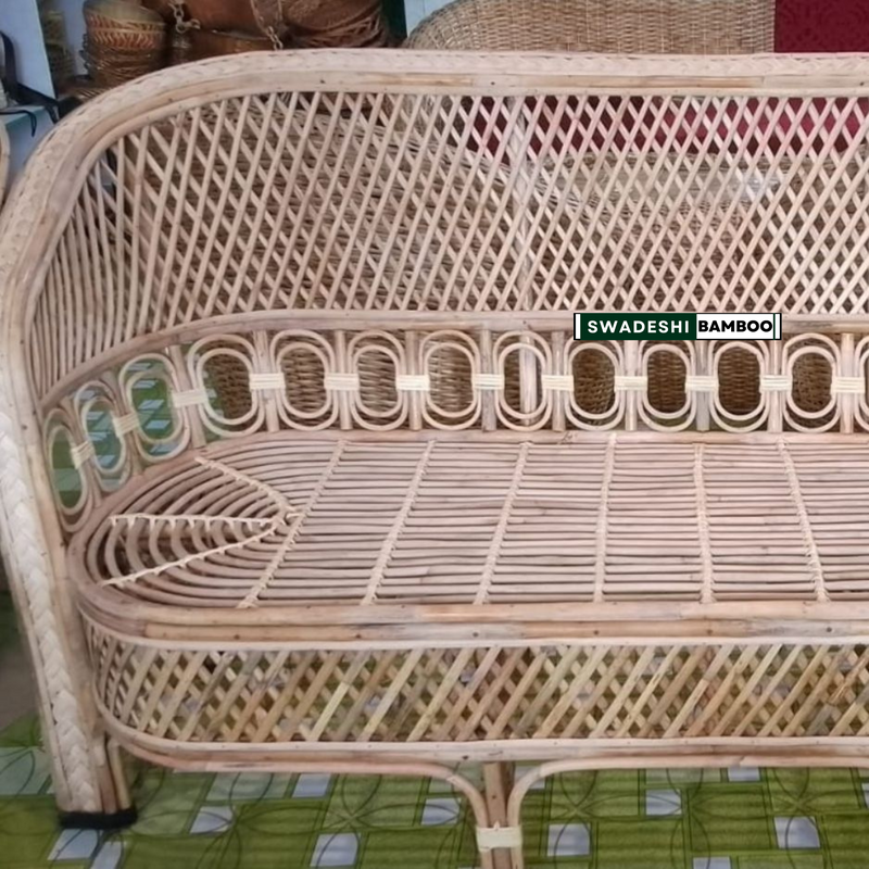 3 seater Cane Living Room Settee