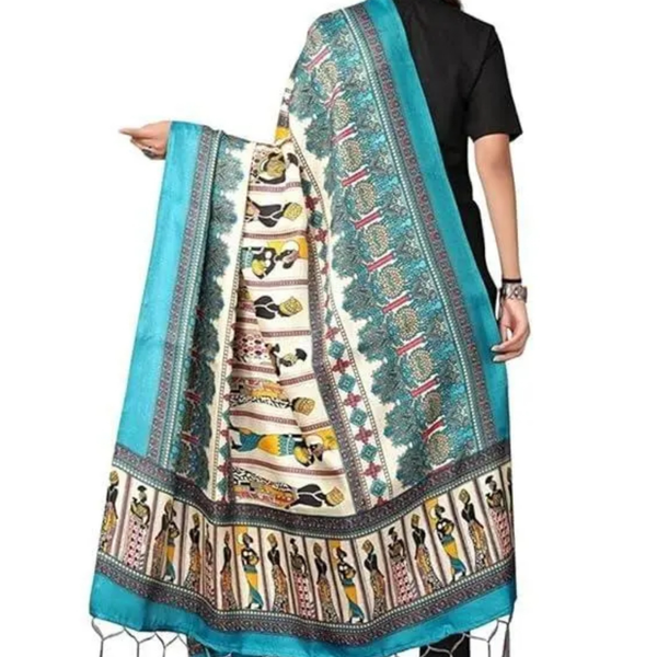 Block print Handloom Art Silk Dupatta I Women's Printed Dupatta