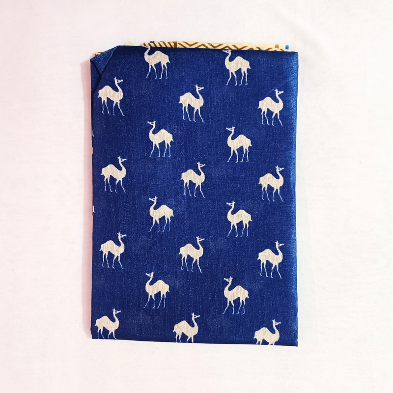 Block print Handloom Art Silk Dupatta (Blue) I Women's Printed Dupatta