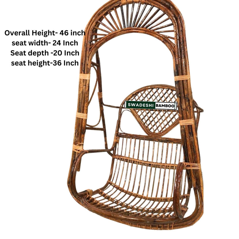 Indoor and Outdoor swing | Rattan Cane Jhula for Balcony, Patio, Garden