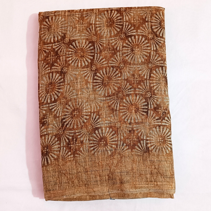 Women's Khadi Daily Wear Saree With Blouse Piece Yellow