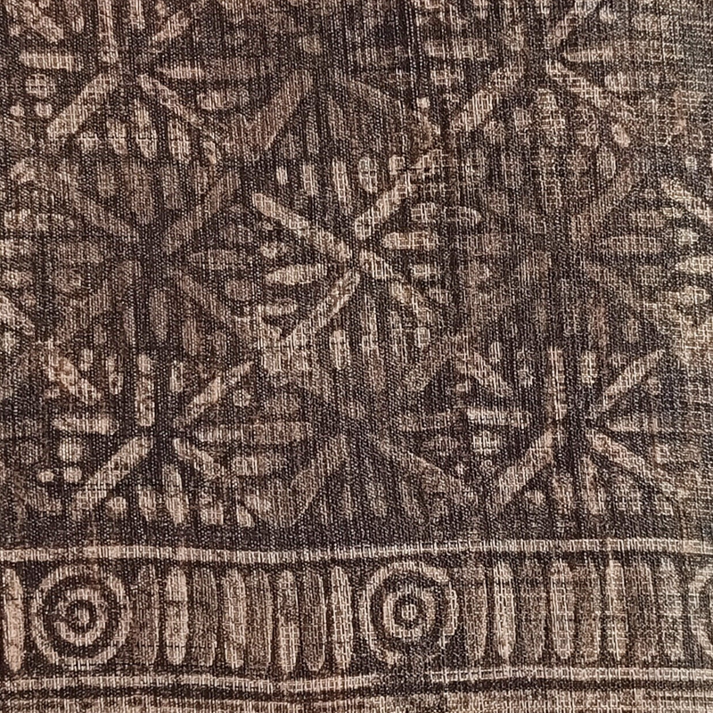 Brown Bamboo Khadi Cotton Saree with Blouse