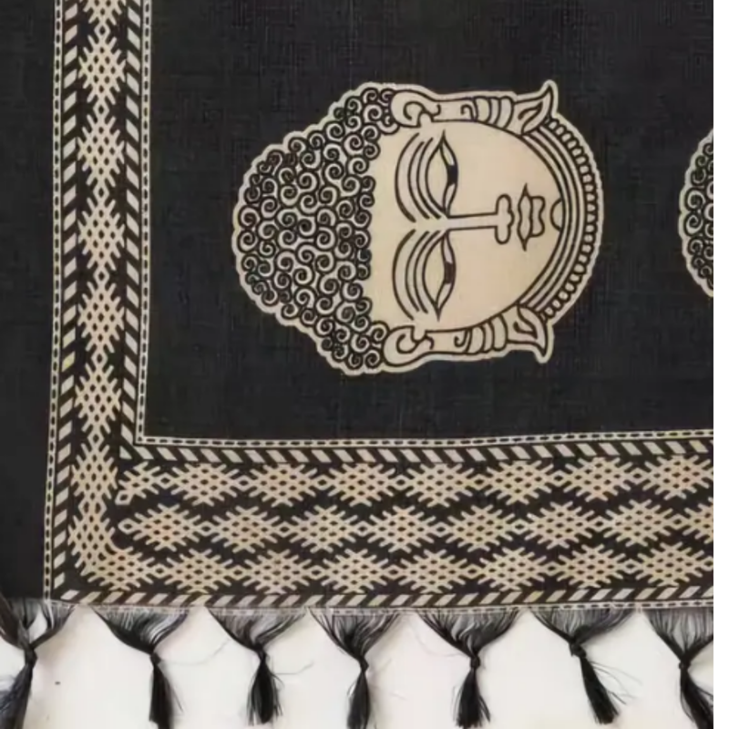 Black Print Art Silk Dupatta I Women's Printed Dupatta