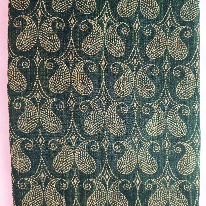 Handloom Bamboo Khadi Cotton Saree with Blouse (Green)