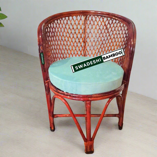 Bamboo Cane Rattan Arm Jali Chair (Set of 2) for Home, Office, Garden & Balcony