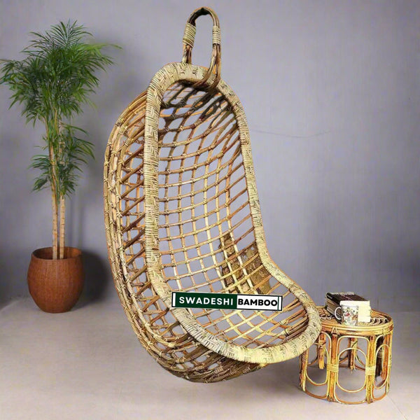 Bamboo Cane Rattan Bamboo Swing Chair for Indoor, Outdoor, Home, Patio, Yard, Balcony