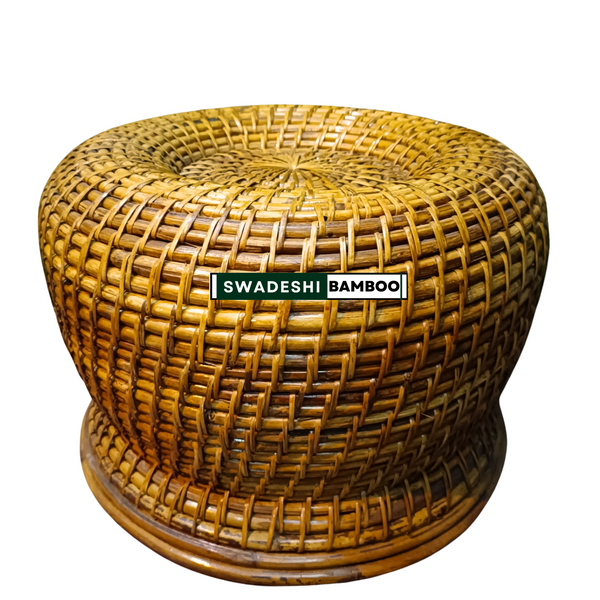 Bamboo Cane Stool for Living Room
