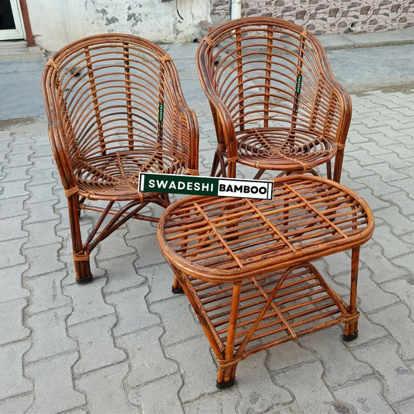 Bamboo Garden chair with table