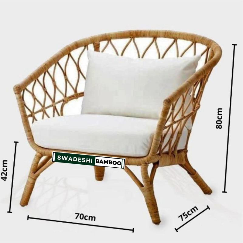 Bamboo rattan garden chair