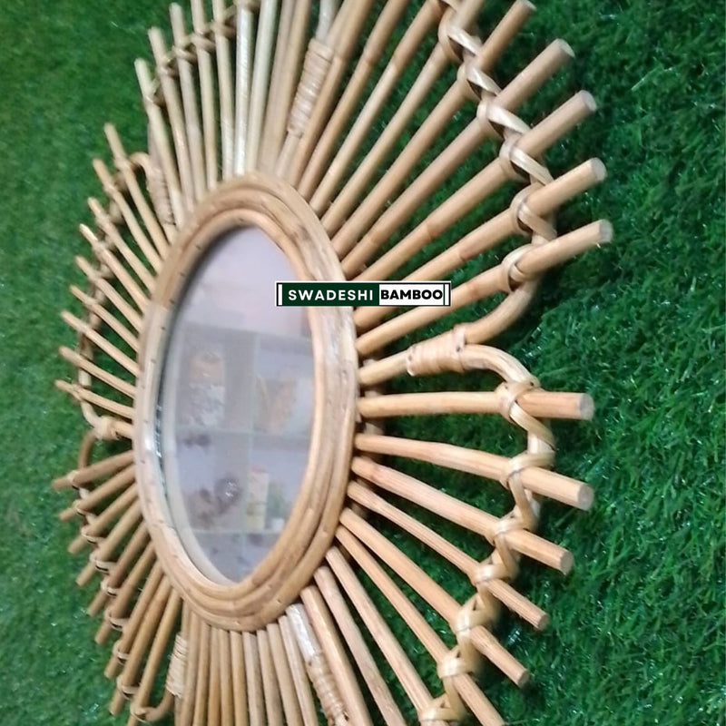 Cane Mirror for Bedroom(Flower)