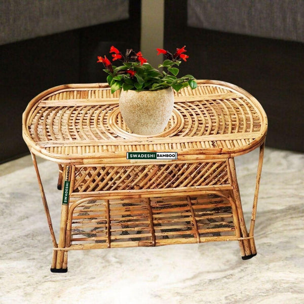 Cane Wicker Bamboo Center Table