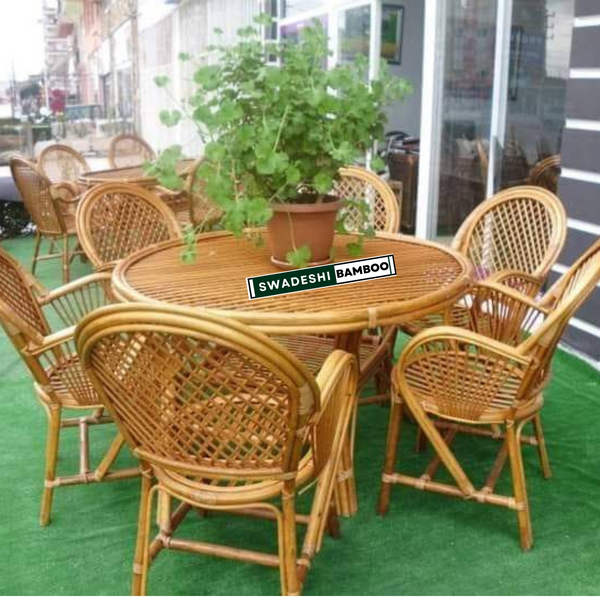 Elegant bamboo dining set