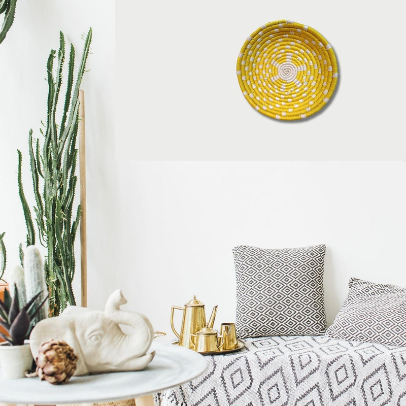 Handwoven White color Wall Plate