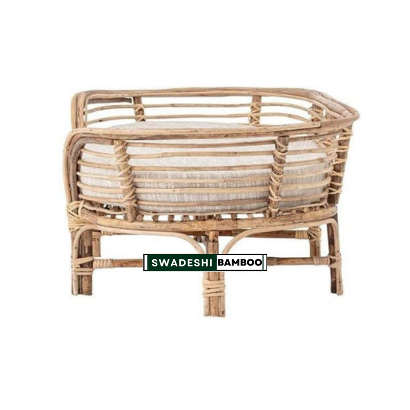 Rattan Dog Bed with Cushion