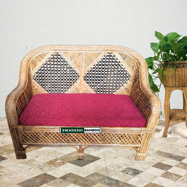 Two Seater Bamboo Couch for Home