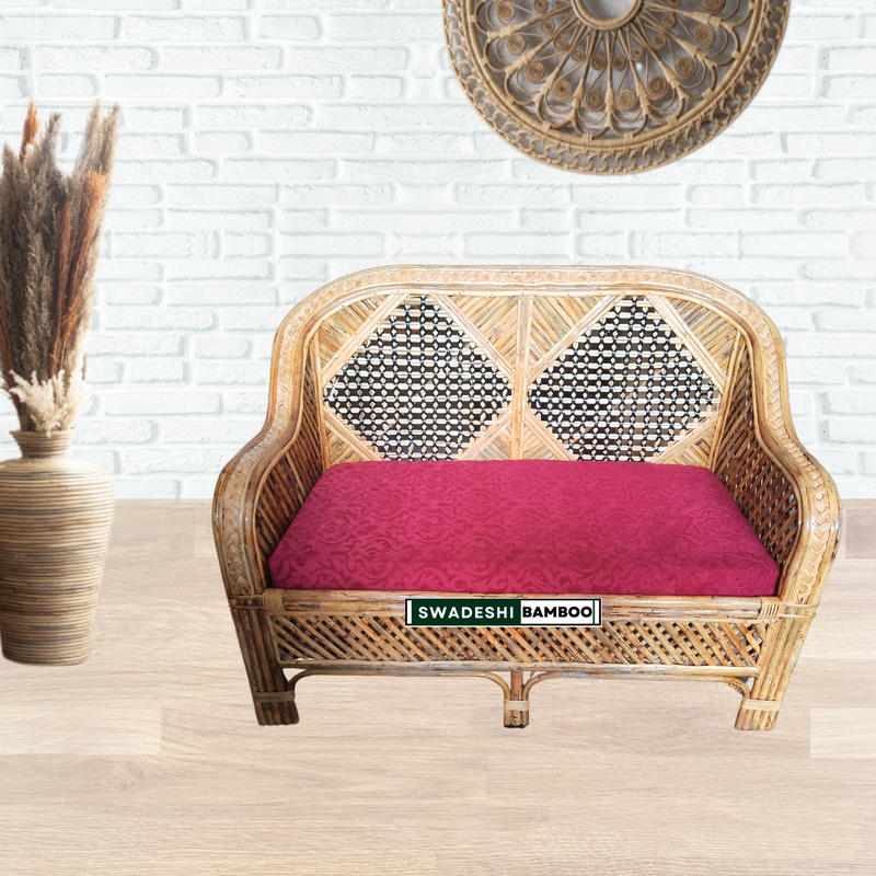 Two Seater Bamboo Couch for Office