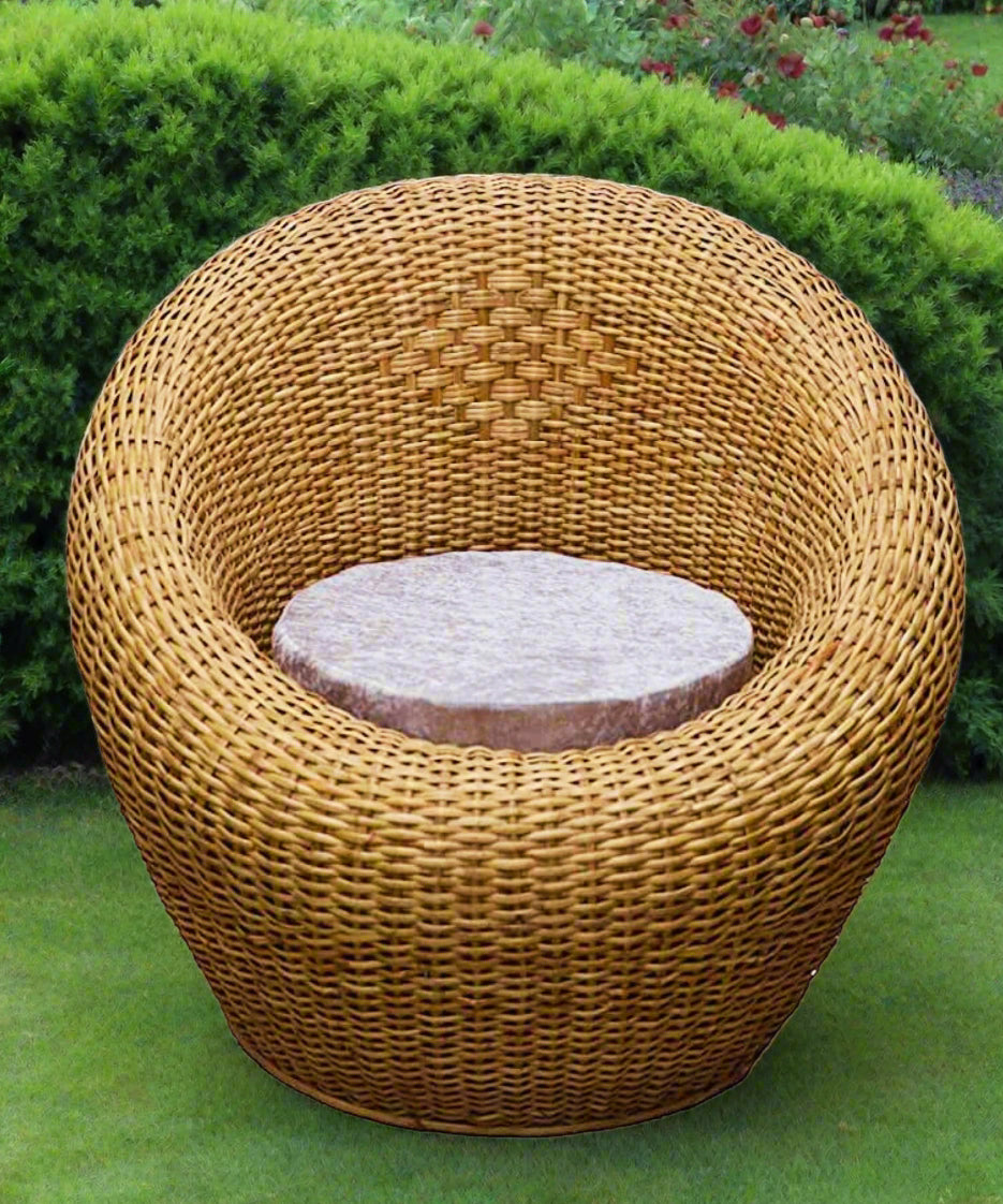 Cane Bamboo Bunai Apple Sofa Chair set of - Main Image