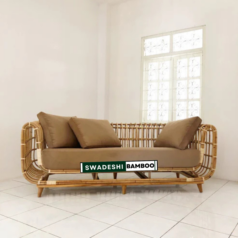 3 seater cane living room sofa couch