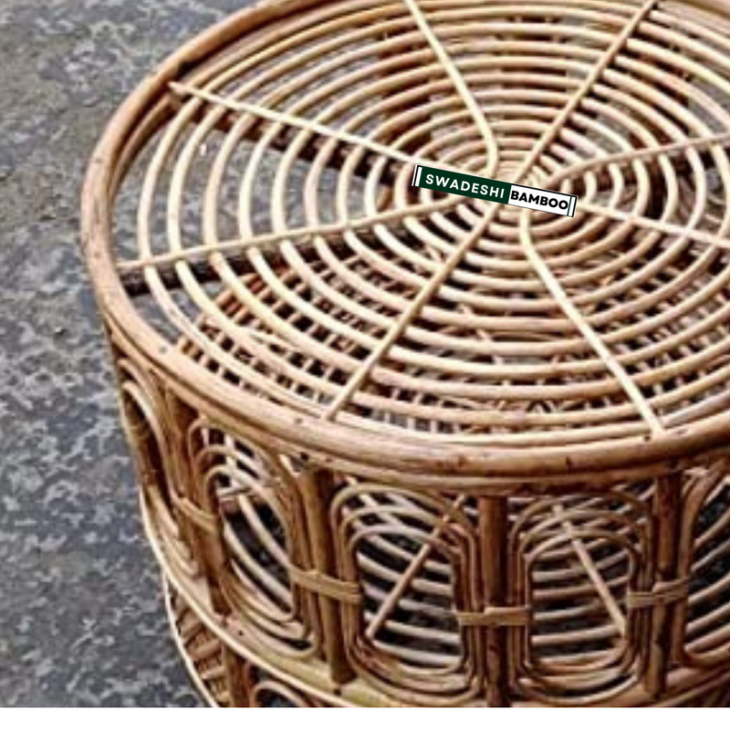 cane round table for home
