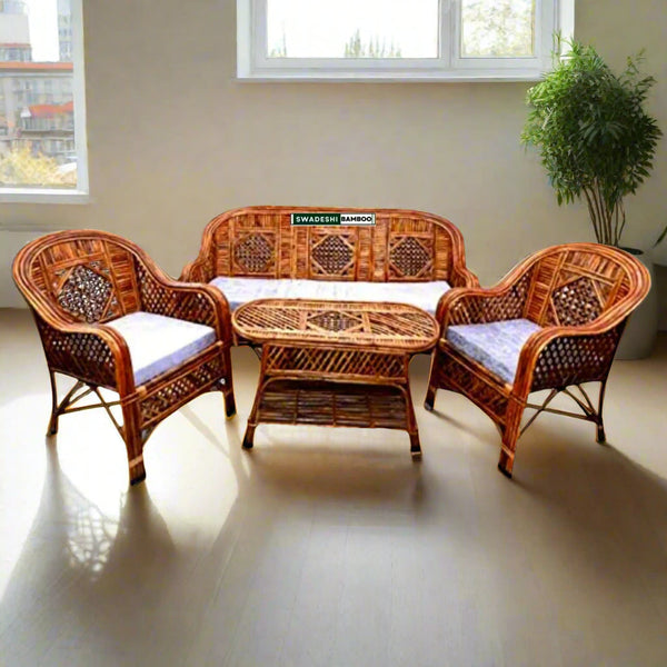swadeshi bamboo 5 seater sofa