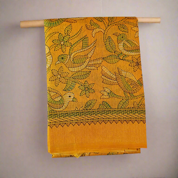 yellow printed stole