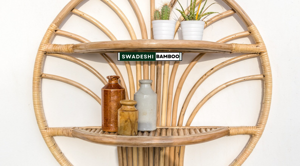 Handcrafted Bamboo Wall Shelf – Eco-Friendly Wall Décor for Modern Homes