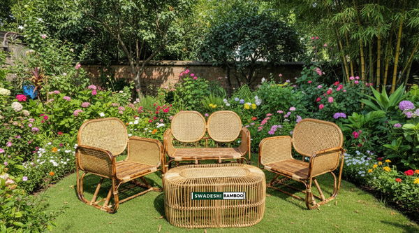 Bamboo Sofa Set with Table