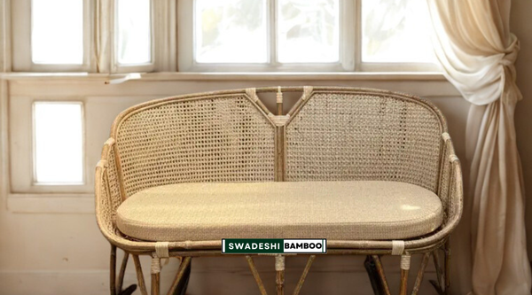 Bamboo Cane WebbinBamboo Cane Webbing Two Seater Sofa: A Perfect Blend of Comfort & Craftsmanshipg Two Seater Sofa