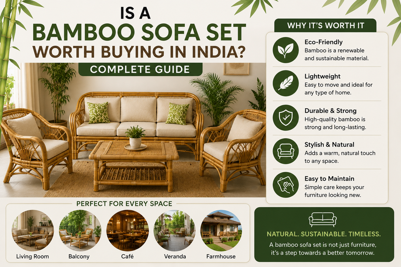 Is a Bamboo Sofa Set Worth Buying in India? Complete Guide