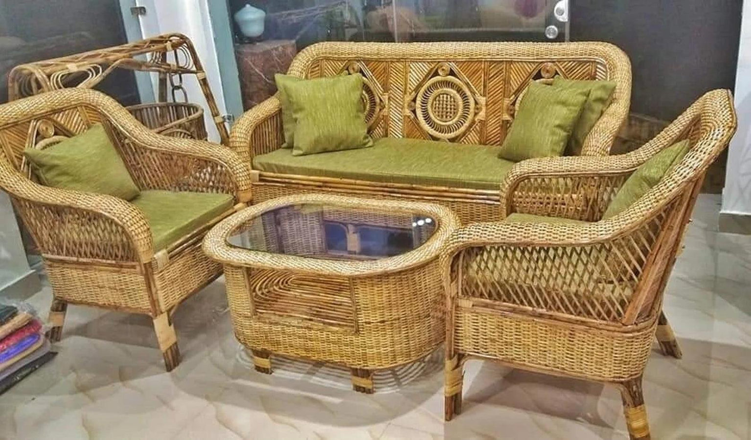 Bamboo Cane - Sofa Sets / Living Room Furniture - swadeshibamboo