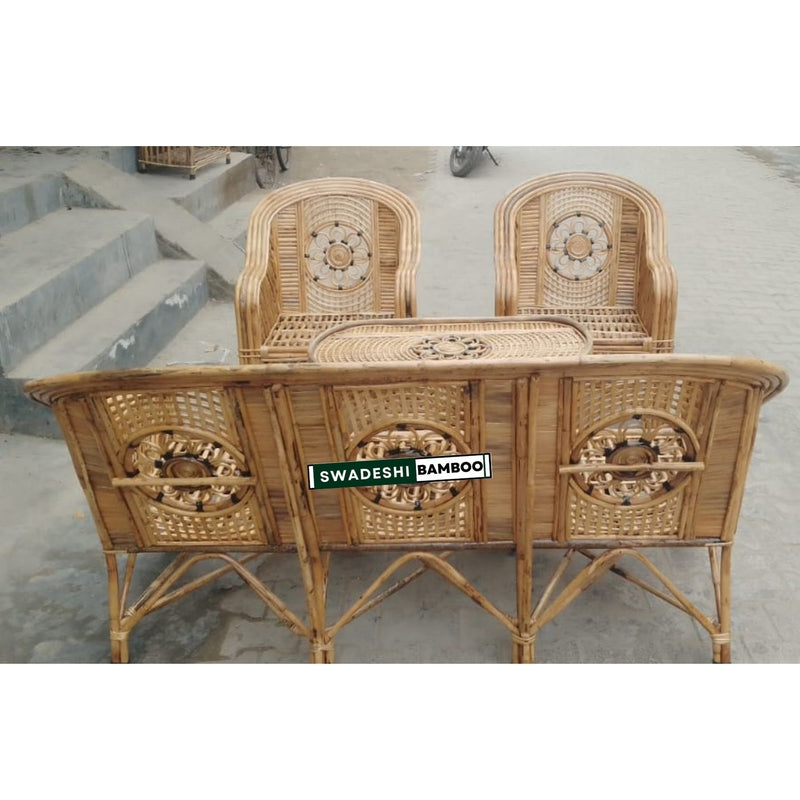 Bamboo 5 Seater Designer Sofa Set with table For Home, Living Room, Garden