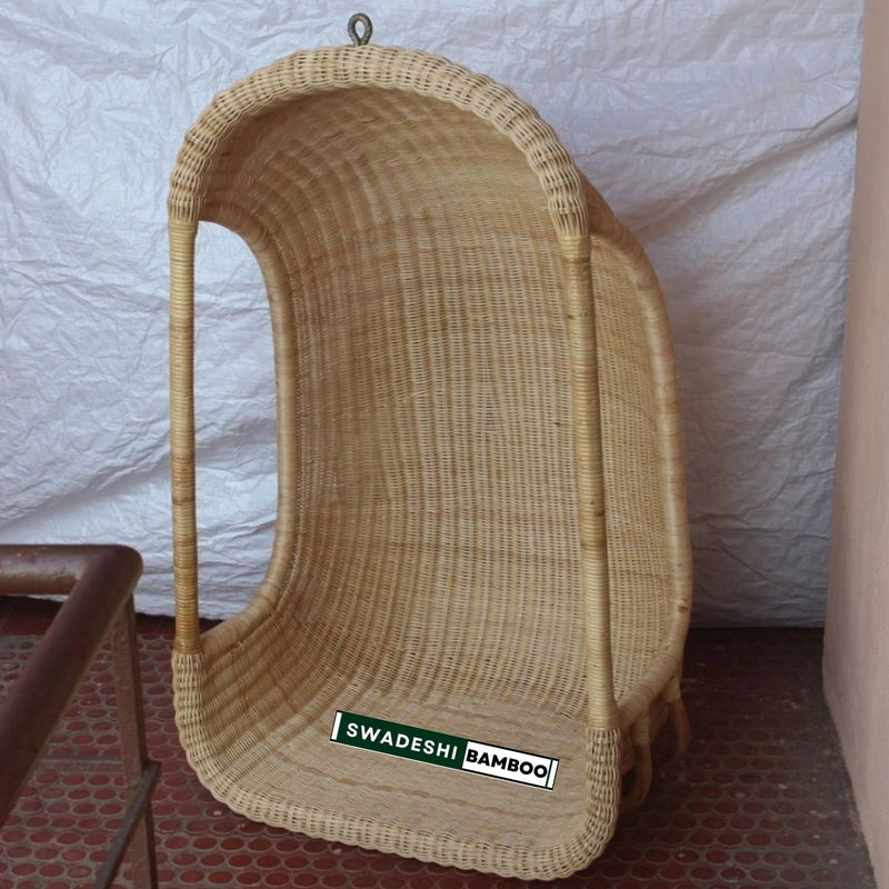 Indoor and Outdoor Bamboo Cane Hammock Swing Chair - 1-Seater Bunai Jhula,