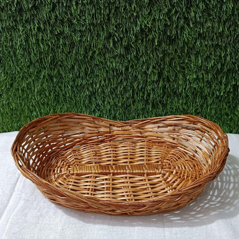 Handwoven Bamboo Boat shaped basket Flower & Fruit basket - swadeshibamboo