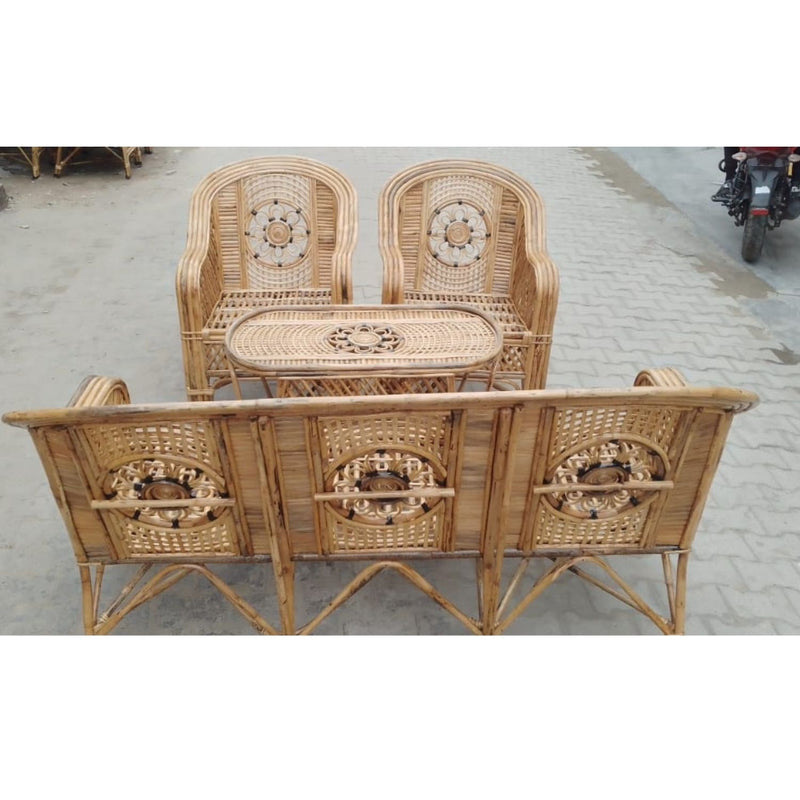 Bamboo 5 Seater Designer Sofa Set with table For Home, Living Room, Garden