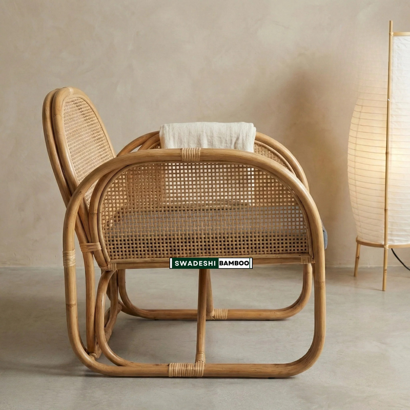 Bamboo Cane Chair | Natural Rattan for Indoor & Outdoor