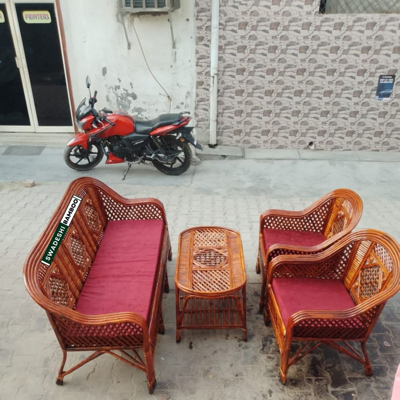 Bamboo Sofa Set with Table for Home and Garden