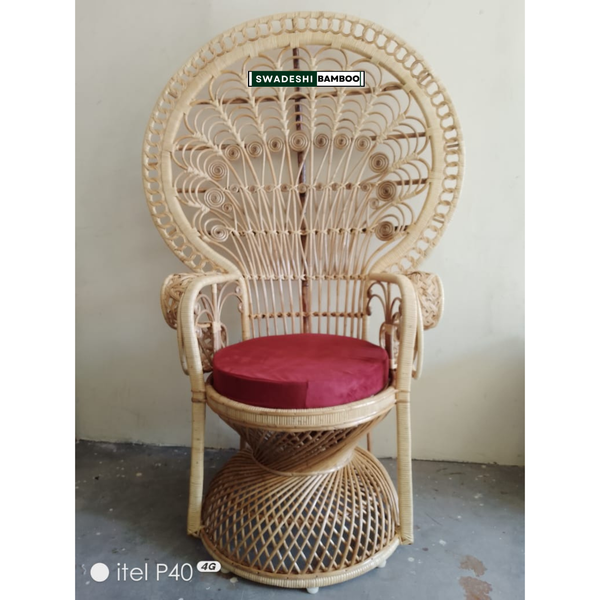 Vintage Peacock Chair for Living Room | Big Size Decor Arm Chair for Resorts, Hotels and Gardens | Wing Chair for Rooms, Bed Room | Single Seater Sofa |Luxury Rest Chair