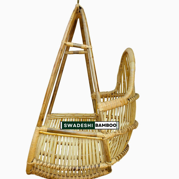 Swadeshi Bamboo Cane single Swing Chair for Adults