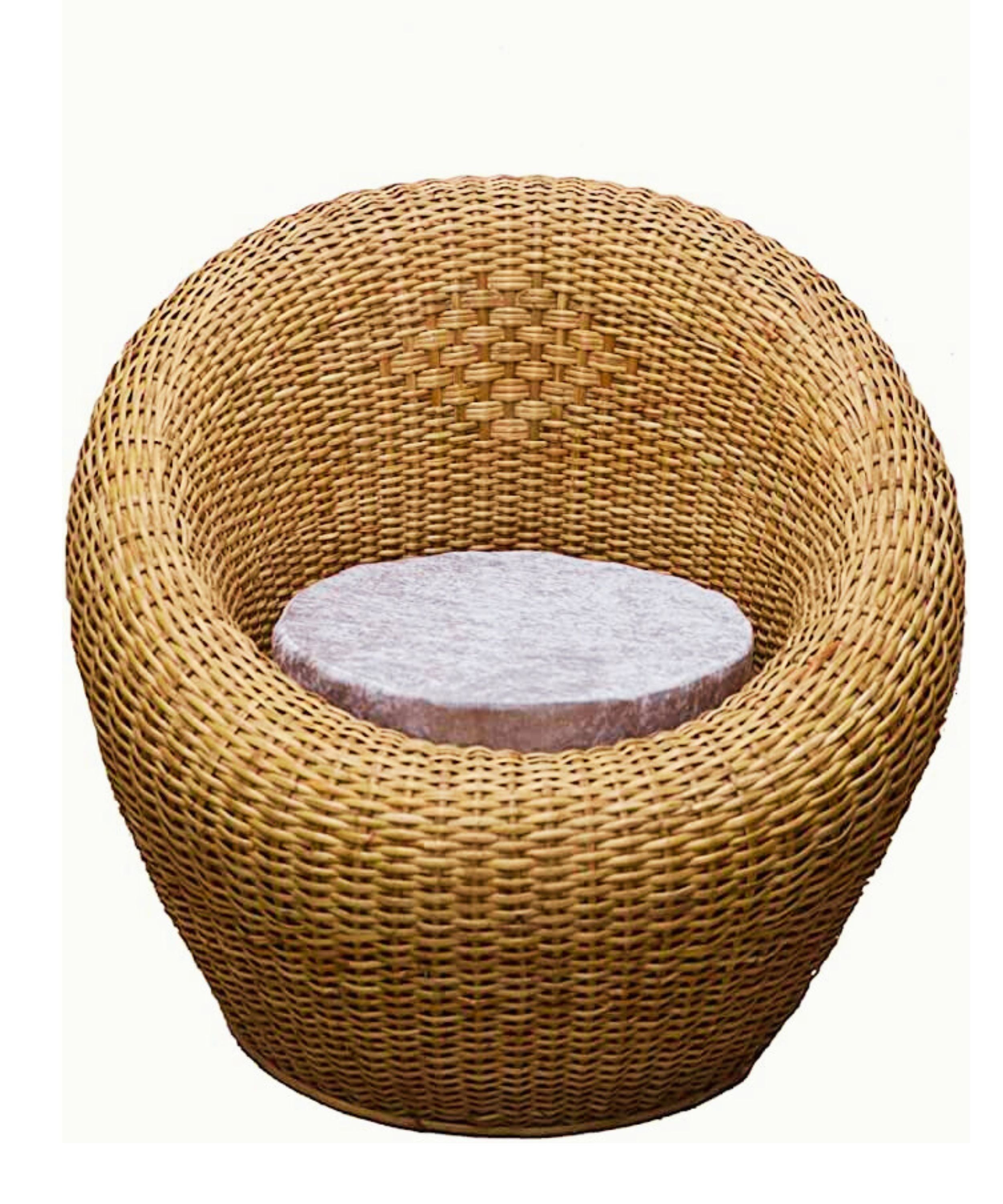 Cane Bamboo Bunai Sofa Chair set of 1