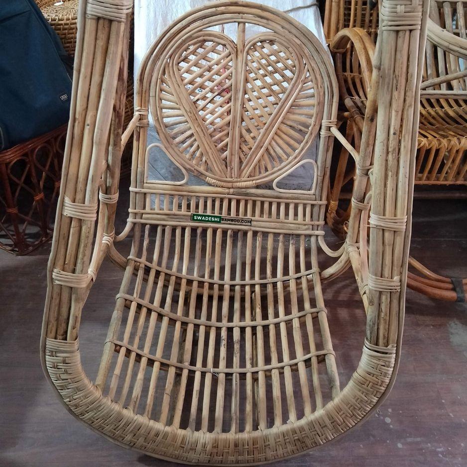 Swadeshi Bamboo Cane big Swing Jhula | Single Seater Cane Wood Swing Chair | Indoor and Outdoor swing | Rattan Cane Jhula for Balcony, Patio, Livingroom, Cafe - swadeshibamboo