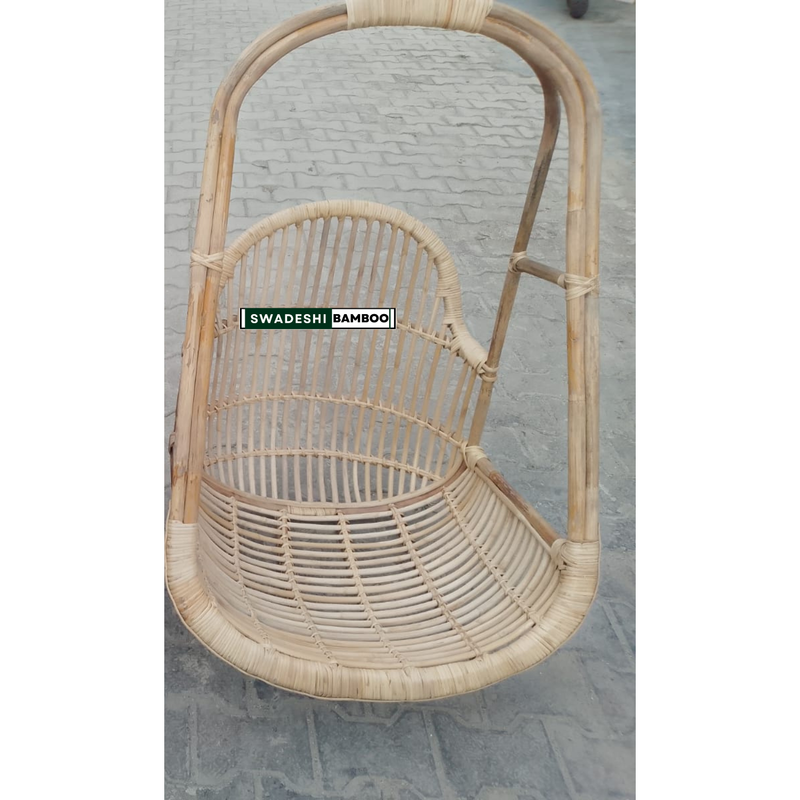 Swadeshi Bamboo Cane single Swing Chair for Adults