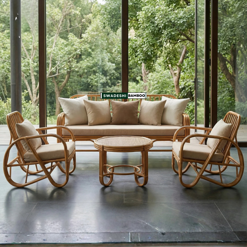Modern Design Bamboo cane sofa set