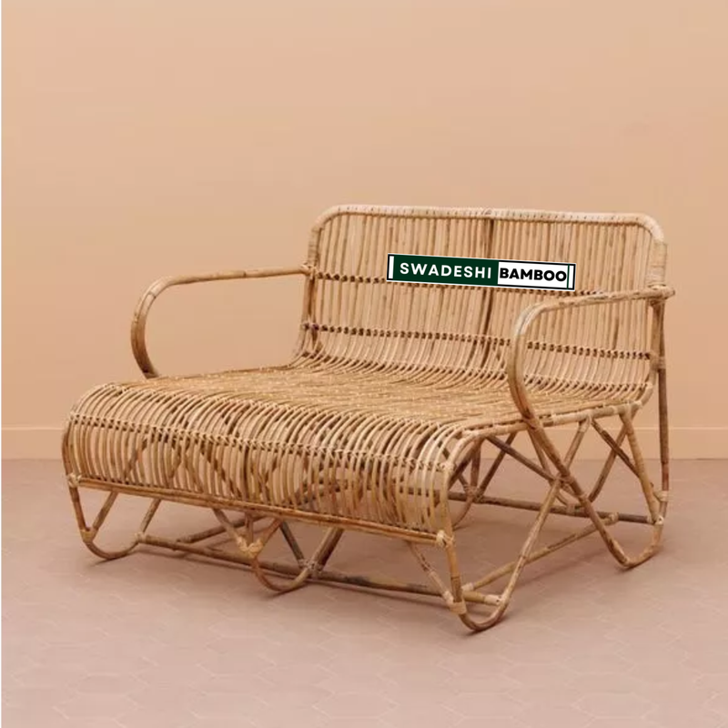 Bamboo Rattan 2-Seater Sofa
