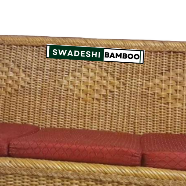 Bamboo Cane Three Seater Sofa, Sofa Couch for Home, Living Room, Garden, Office, Resort, Hotels